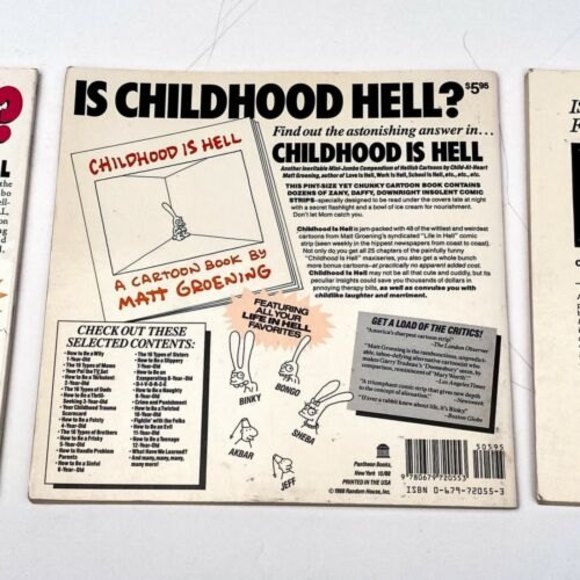 How to go to Hell Childhood is Hell Love Is Hell by Matt Groening Book Lot of 3 - Picture 7 of 12